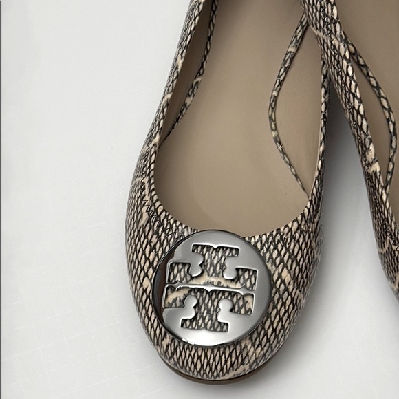 Tory Burch Phyton Embossed Reva Ballet Flats Size 9 1/2 M - Picture 4 of 13